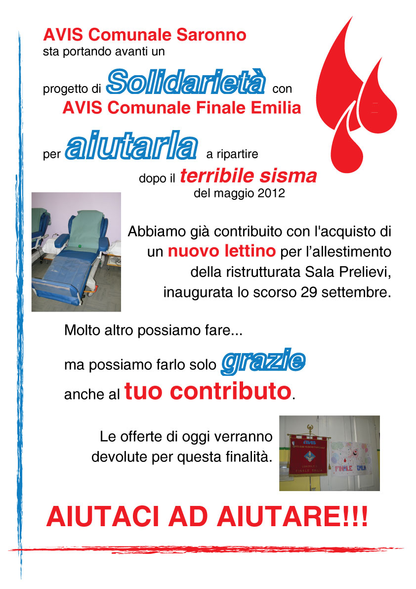 Gemellaggio con AVIS Comunale Finale Emilia